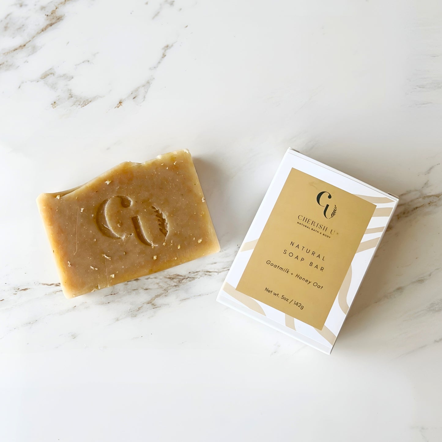 Nourishing Goat Milk + Honey Oat Soap, crafted with all-natural ingredients for a gentle and moisturizing cleanse, perfect for sensitive skin Cherish U®