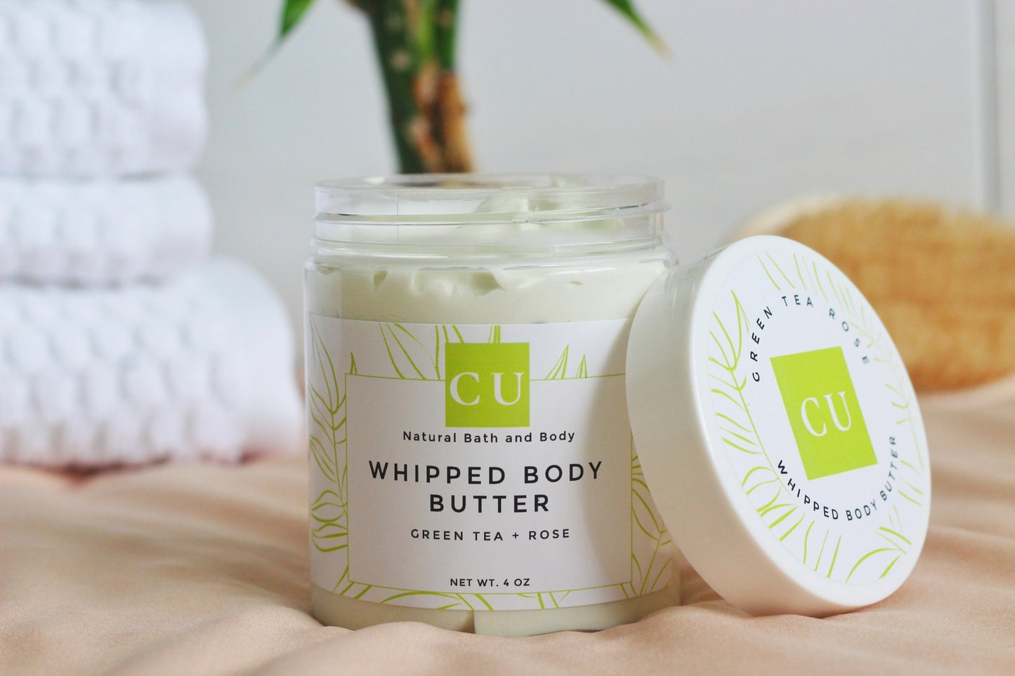 Green Tea and Rose scented body butter